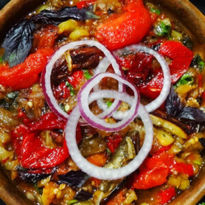 Овощной шашлык на мангале