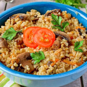 Плов с грибами
